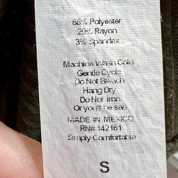 LuLaRoe Olive Green Midi, High- Low Dress with Short Sleeves size Small - Picture 4 of 9